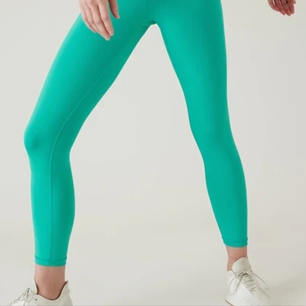ATHLETA I Tropics Teal Green Elation Train 7/8 Tights Leggings, XS